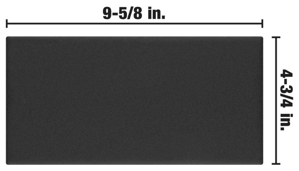 Piscina Brick Nero Matte Porcelain Floor and Wall Tile