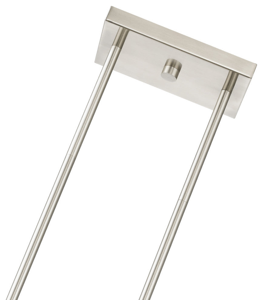 Munich 5 Light Brushed Nickel Linear Chandelier