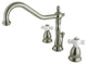 Kingston Brass Widespread Bathroom Faucet With Brass Pop-Up, Brushed Nickel