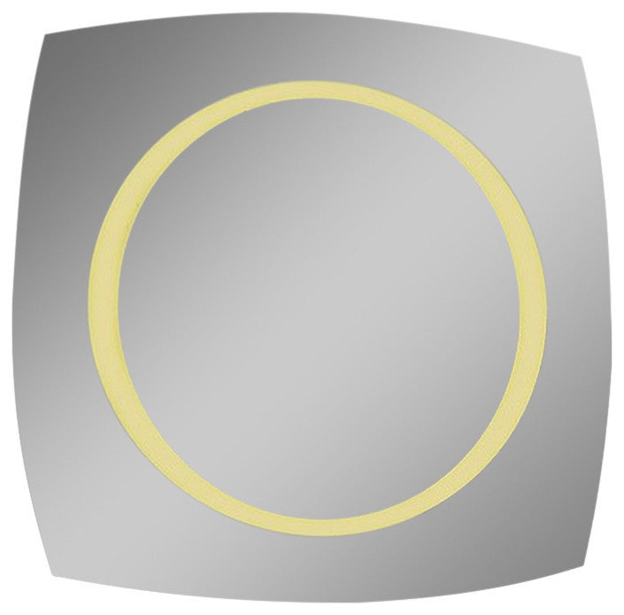 IB MIRROR Dimmable Lighted Bathroom Mirror Halo, 3000 K, Crystal Clear Mirror, 40"x40"