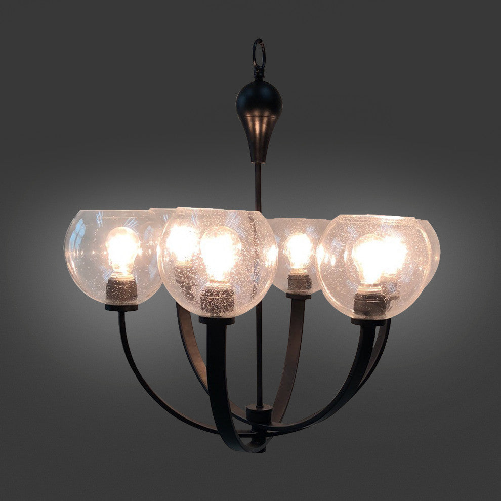 Orion 6-Light Transitional Chandelier, Matte Black