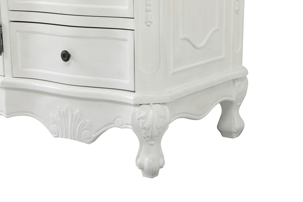 Bathroom Vanity, Antique White, 60", Single Sink
