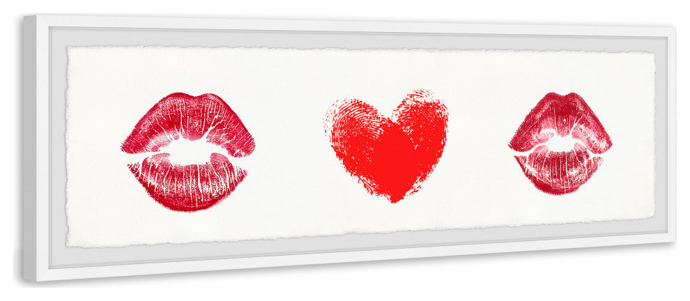 "I Love Lipstick" Framed Painting Print, 45x15