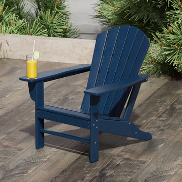 WestinTrends Outdoor Patio Adirondack Chair, Fire Pit Chairs, Navy Blue