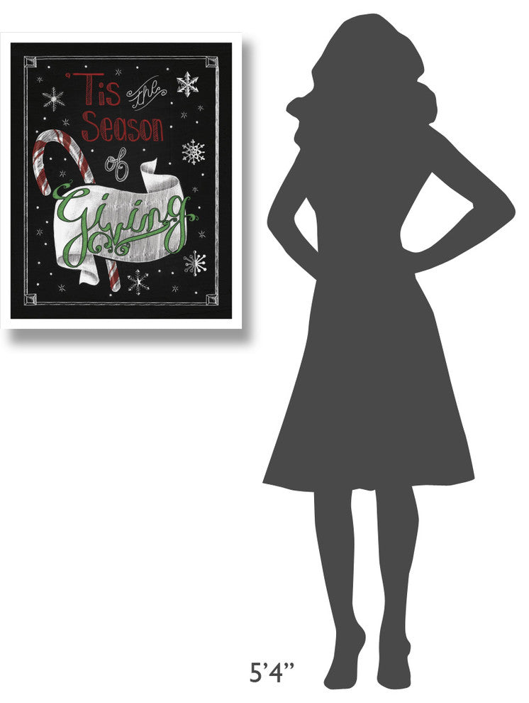 "Christmas Chalkboard III" Digital Paper Print by Elyse DeNeige, 24"x30"