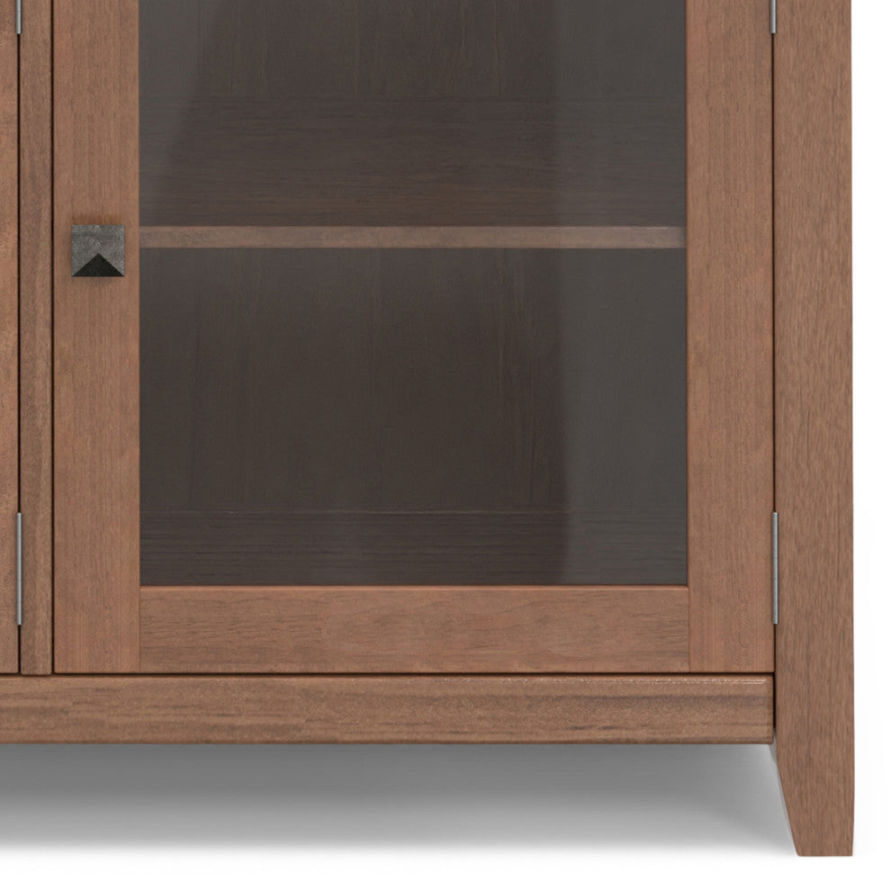 Cosmopolitan Solid Wood Sideboard Buffet, Medium Saddle Brown