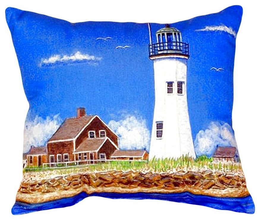 Scituate MA Lighthouse No Cord Pillow - Set of Two 16x20