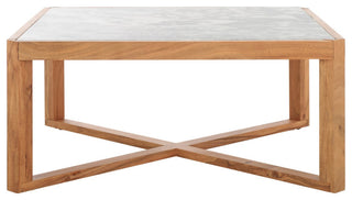 Safavieh Couture Bernardi Marble Top Coffee Table, Natural/White