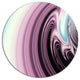 Unique Purple Fractal Art Pattern, Abstract Disc Metal Artwork, 36"