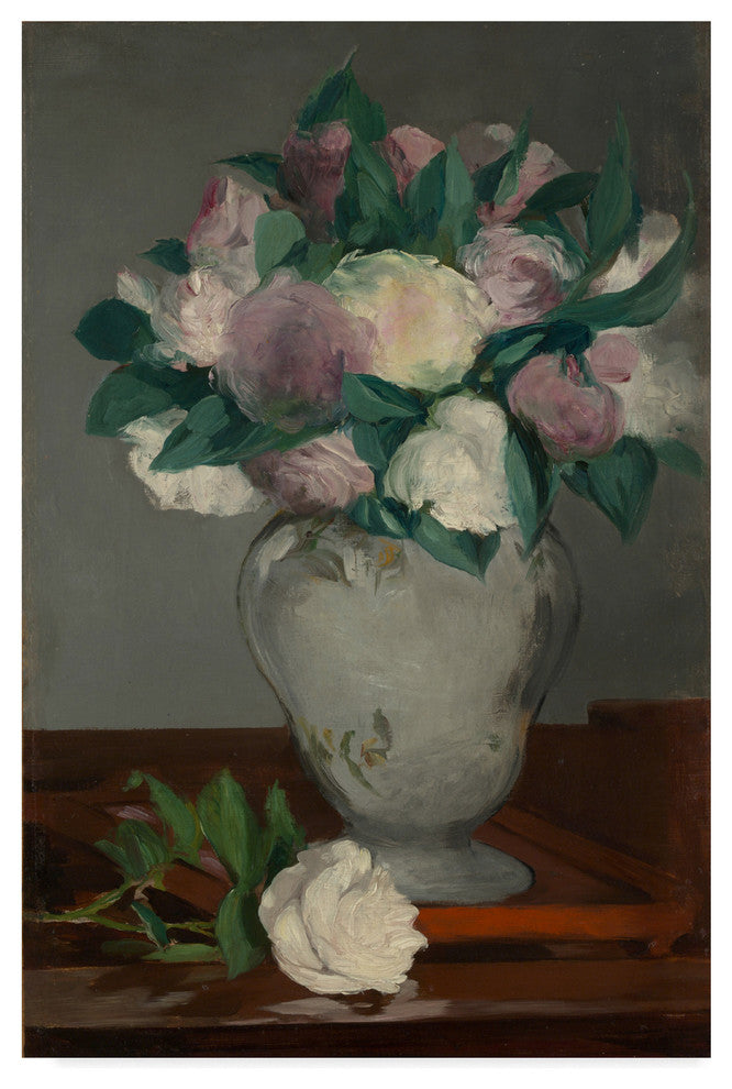 Edouard Manet 'Peonies' Canvas Art, 47"x30"