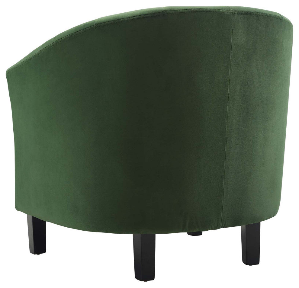 Tufted Armchair Accent Chair, Set of 2, Velvet, Green, Modern, Lounge