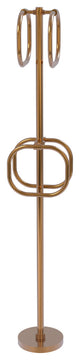 Towel Stand with 4 Integrated Towel Rings, Brushed Bronze