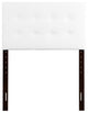 Novo 2 Faux Leather Adjustable Headboard, White, Twin