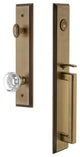 Carre' 1-Piece Dummy Handleset, D Grip and Chambord Knob, Vintage Brass, 848967
