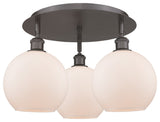 Innovations Athens 3 19.75" Flush Mount Oil Rubbed Bronze