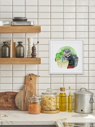 "Alcohol Professor II" Framed Painting Print, 32"x32"