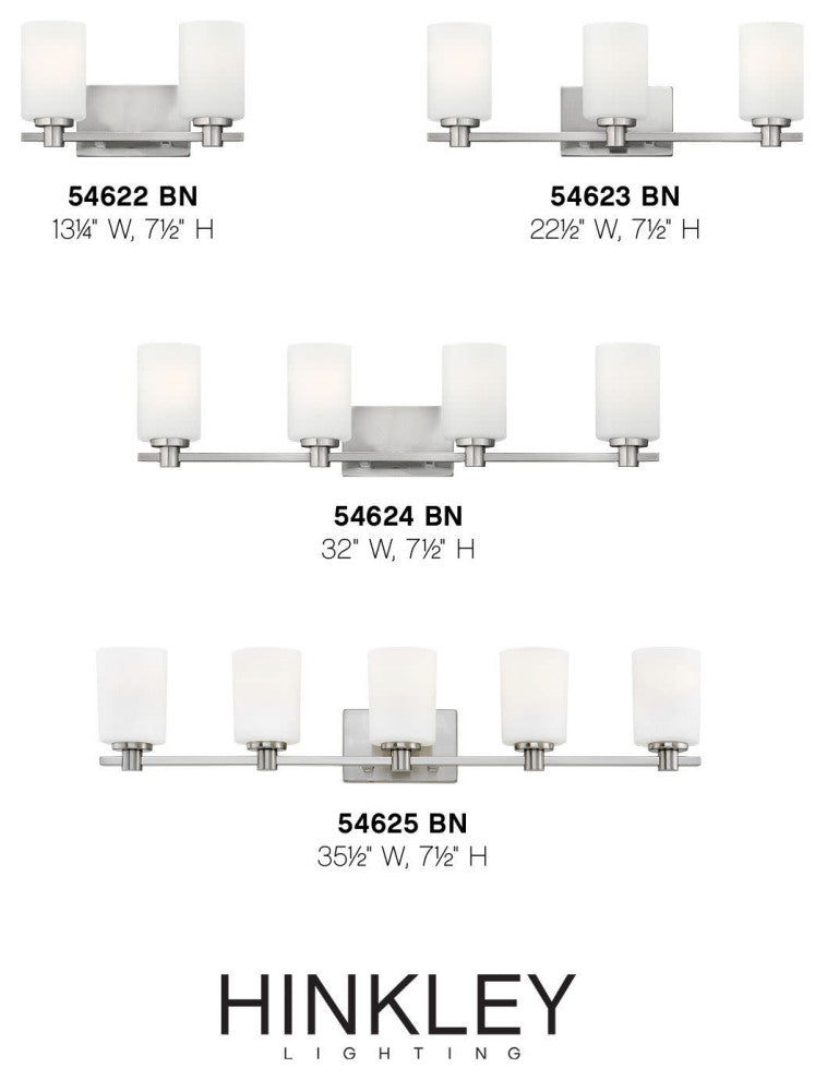 Hinkley Lighting 54625 Karlie 5 Light 35.5"W Bathroom Vanity - Brushed Nickel