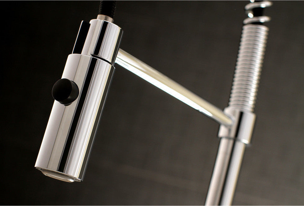 Gourmetier Single-Handle Pre-Rinse Kitchen Faucet, Polished Chrome