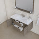 Paterno 48" Wall Mounted Bathroom Vanity, Gray