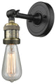 Bare Bulb 1 Light Sconce, Black Antique Brass