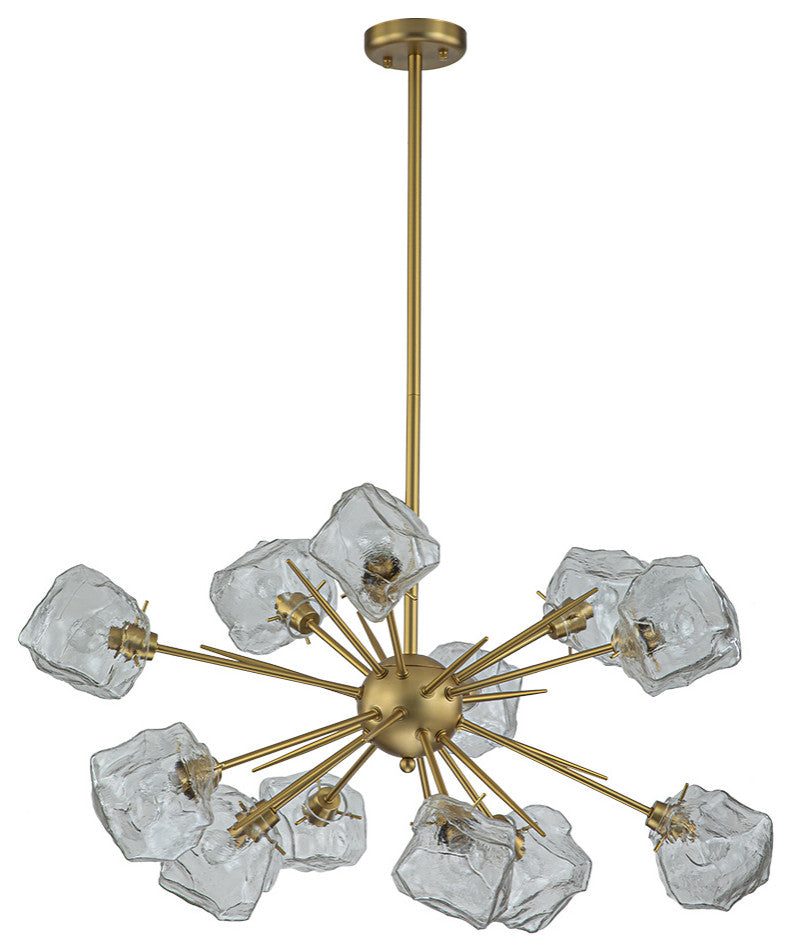 Modern 12 - Light Ice Shaded Sputnik Chandelier