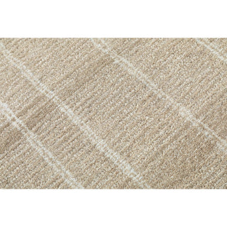 Obeetee Jaipur Grid Hand Tufted Rug, Taupe, 5'x8'