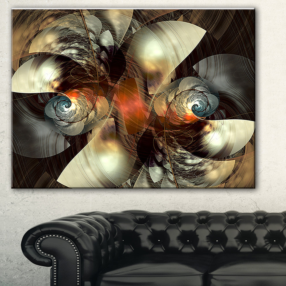 "Brown Fractal Artwork" Abstract Digital Art Canvas Print