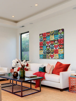 "Peace Collage" Painting Print on Canvas by Tori Campisi