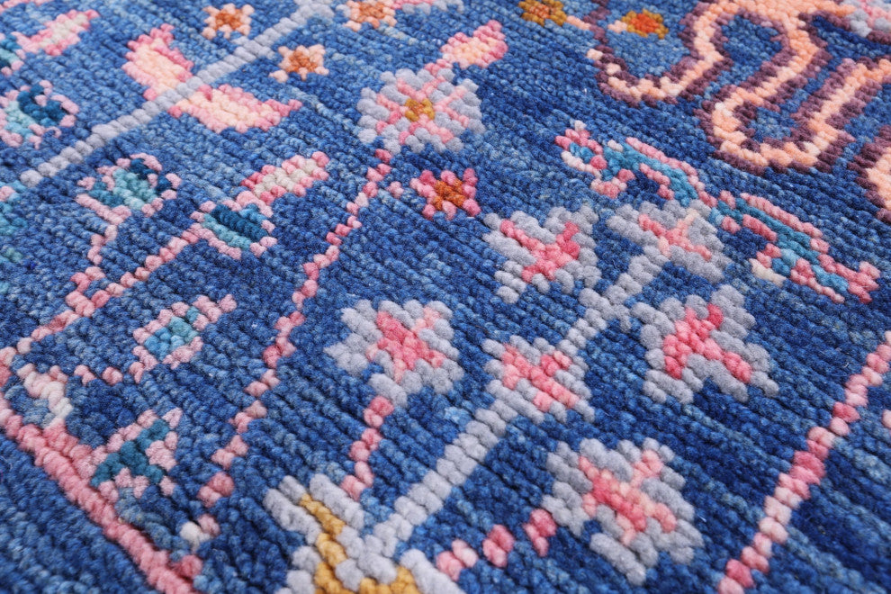 2' 7" X 12' 3" Runner Hand Knotted Turkish Oushak Rug - Q15903