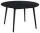 Arcadia and Renzo Round and Wood 5-Piece Dining Set, Gray and Black, 48"