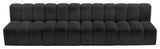 Arc Vegan Leather Upholstered 4-Pc. Modular Sofa, Black