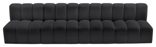 Arc Vegan Leather Upholstered 4-Pc. Modular Sofa, Black