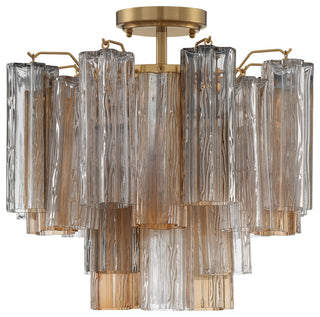 CRYSTORAMA Addis 4 Light Aged Brass Ceiling Mount