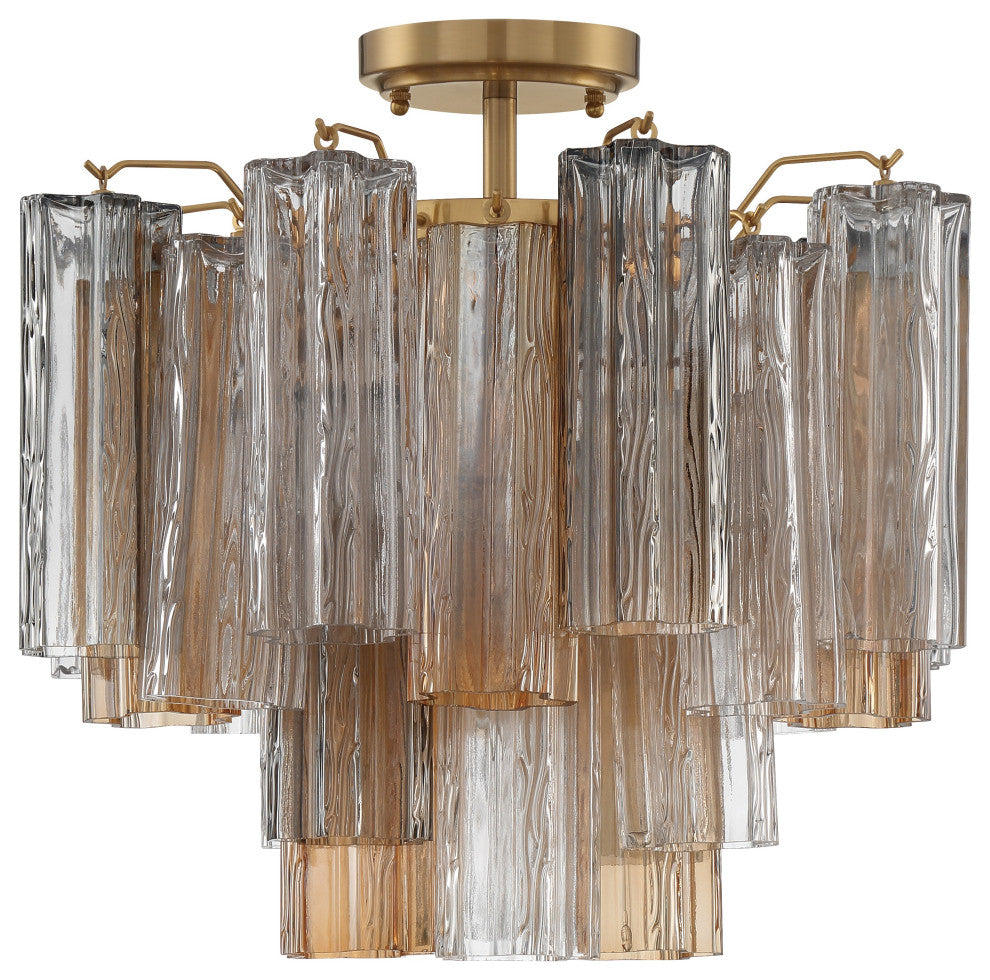 CRYSTORAMA Addis 4 Light Aged Brass Ceiling Mount