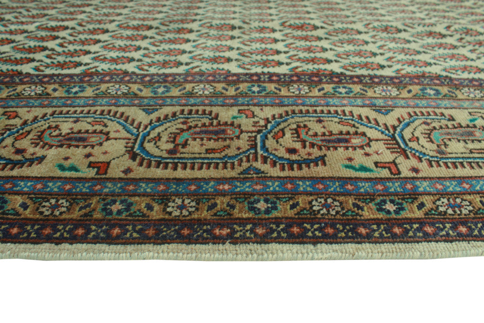 Fine Vintage Distressed Halstead Ivory Rug
