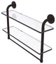 Remi 22" Two Tiered Glass Shelf with Towel Bar, Oil Rubbed Bronze