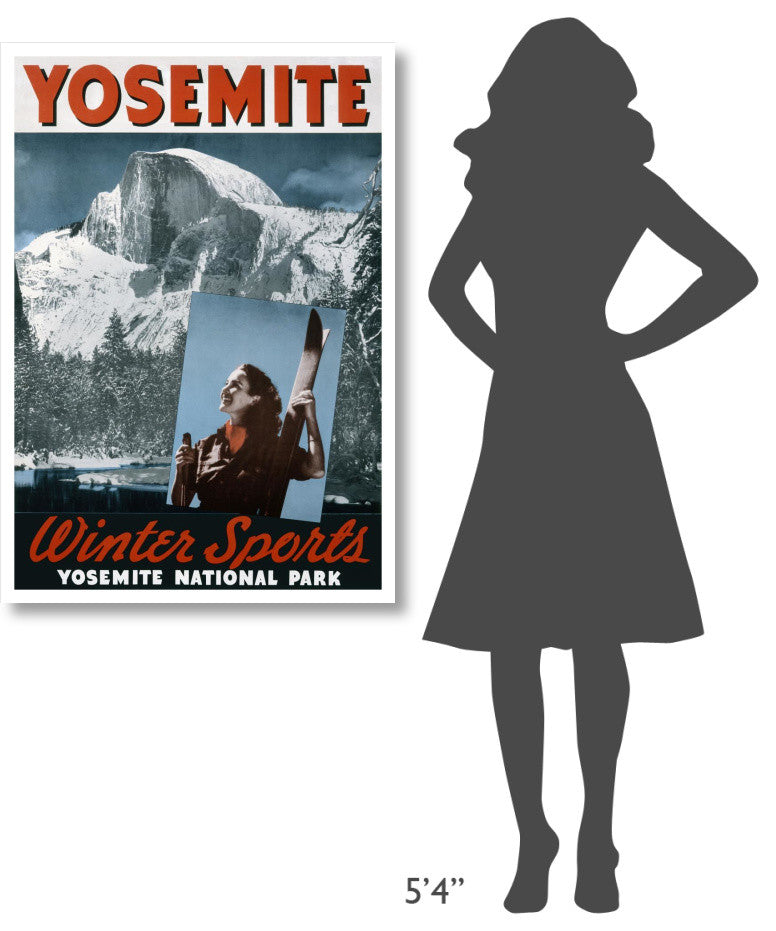 "Yosemite / Winter Sports" Digital Paper Print by Unknown, 30"x42"