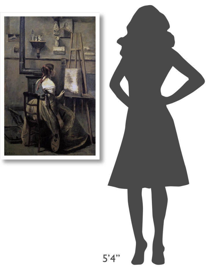 "Corot's Studio" Digital Paper Print by Jean-Baptiste-Camille Corot, 26"x38"
