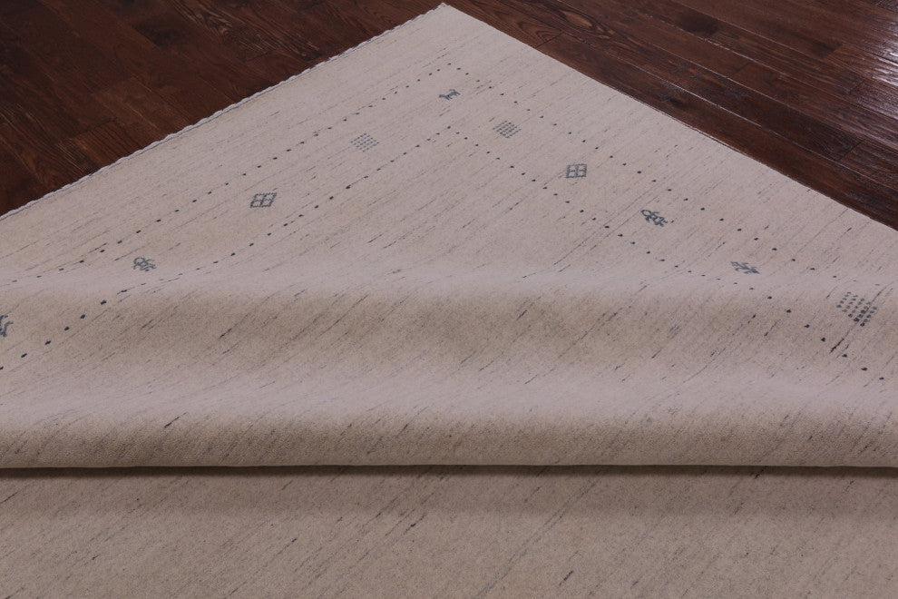 10' 1" X 14' 0" Hand-Knotted Persian Gabbeh Wool Rug Q11367