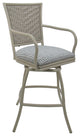 Outdoor Indoor Counter 26", 30" or Extra Tall 34" Bar Stool, Coco Taupe, 30"