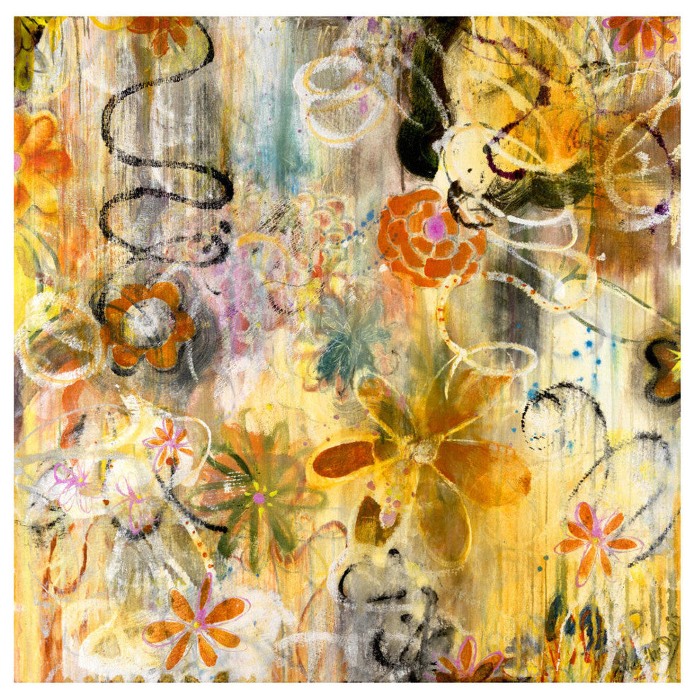 "Garden of wonderful Dreams" Digital Paper Print by Joan Elan Davis, 32"x32"