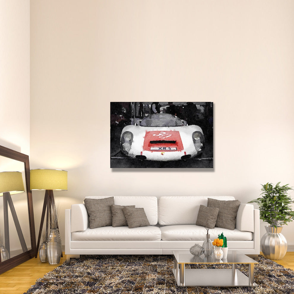 "Ferrari Front End Monterey Watercolor" Fine Art Print