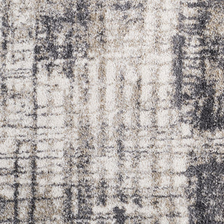Clifton Abstract Gray Power-Loom Area Rug 6'7" x 9'