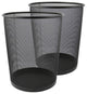 Round Mesh Wastebasket Recycling Bin, Set of 2