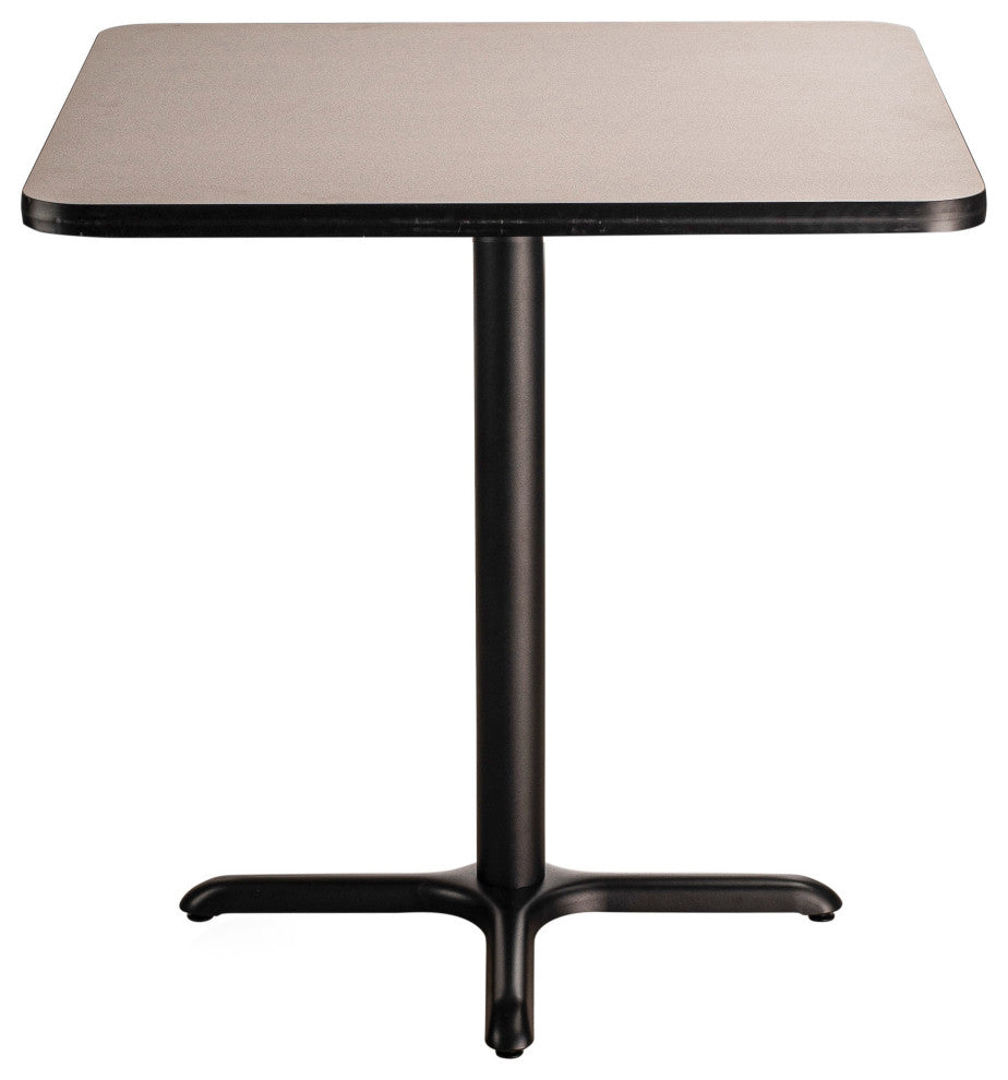 NPS Cafe Table, 36" Square, "X" Base, 36" Height, Grey Nebula