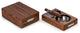 Cigar Ashtray/Cutter/Punch "Olive Wood" Color