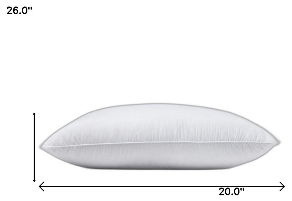 Set of 2 Lux Sateen Down Alternative King Size Firm Pillows