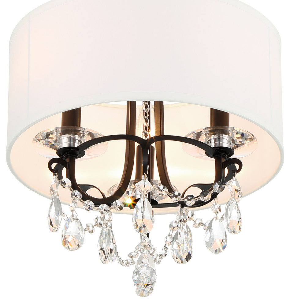 Crystorama Lighting Group 6623-CL-MWP_CEILING Othello 3 Light - Matte Black