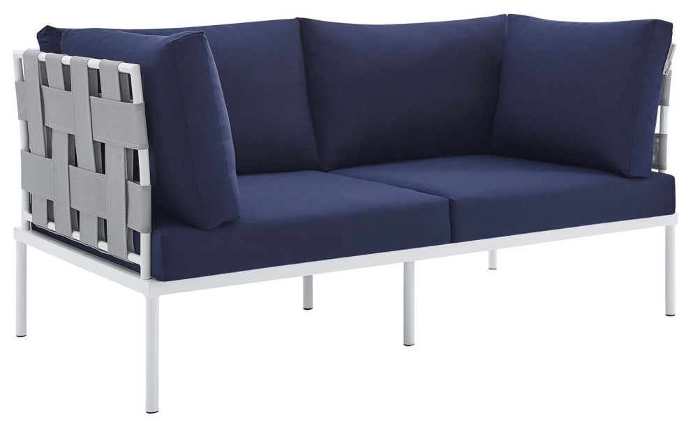 Harmony 5-Piece Sunbrella Outdoor Patio Aluminum Furniture Set