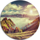 Autumn Panorama Of Mountains, Photo Large Disc Metal Wall Art, 23"